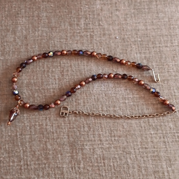 DB Brown Faceted Beaded Necklace - Picture 4 of 6
